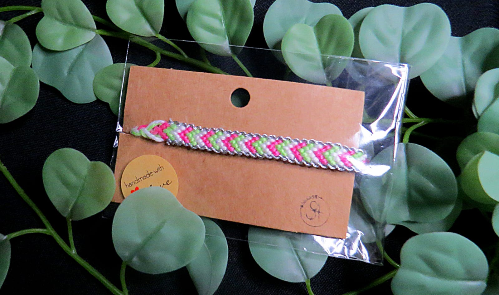 Handwoven bracelet chevron spring